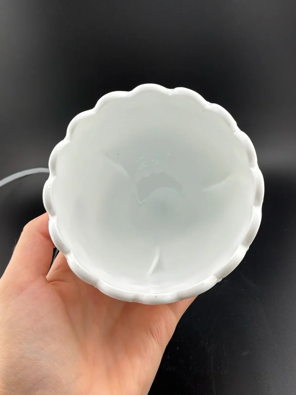 pair of vintage Indiana Glass white milk glass pedestal compote bowls